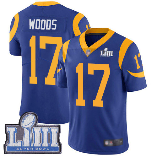 Los Angeles Rams Limited Royal Blue Men Robert Woods Alternate Jersey NFL Football #17 Super Bowl LIII Bound Vapor Untouchable